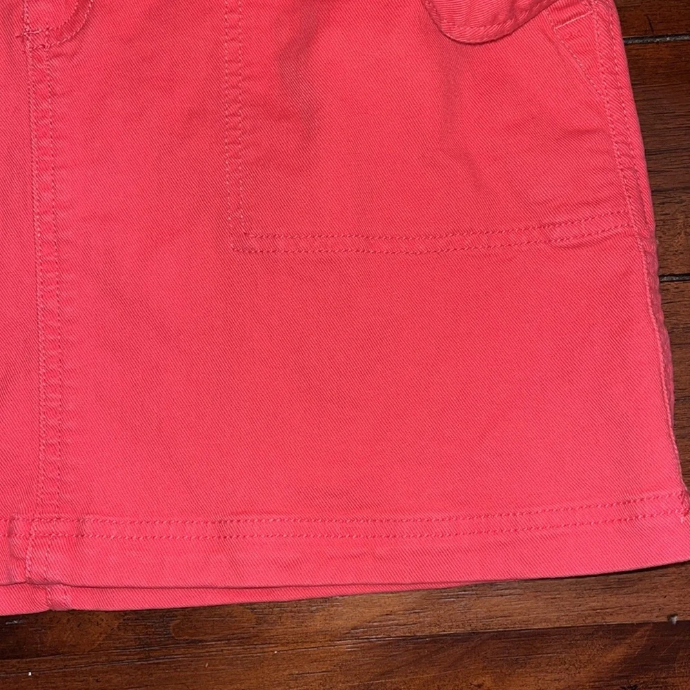 Loft Pink Denim Skirt, High Waisted w/ Sash Belt size 6 - Picture 6 of 7